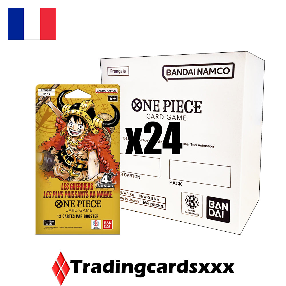 One Piece - Carton de 24 boosters sous blister OP17 :  Les Guerriers les plus puissants au Monde