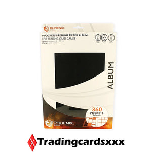 Phoenix Shield - Classeur Deluxe Zipper Album 360 cartes : Noir