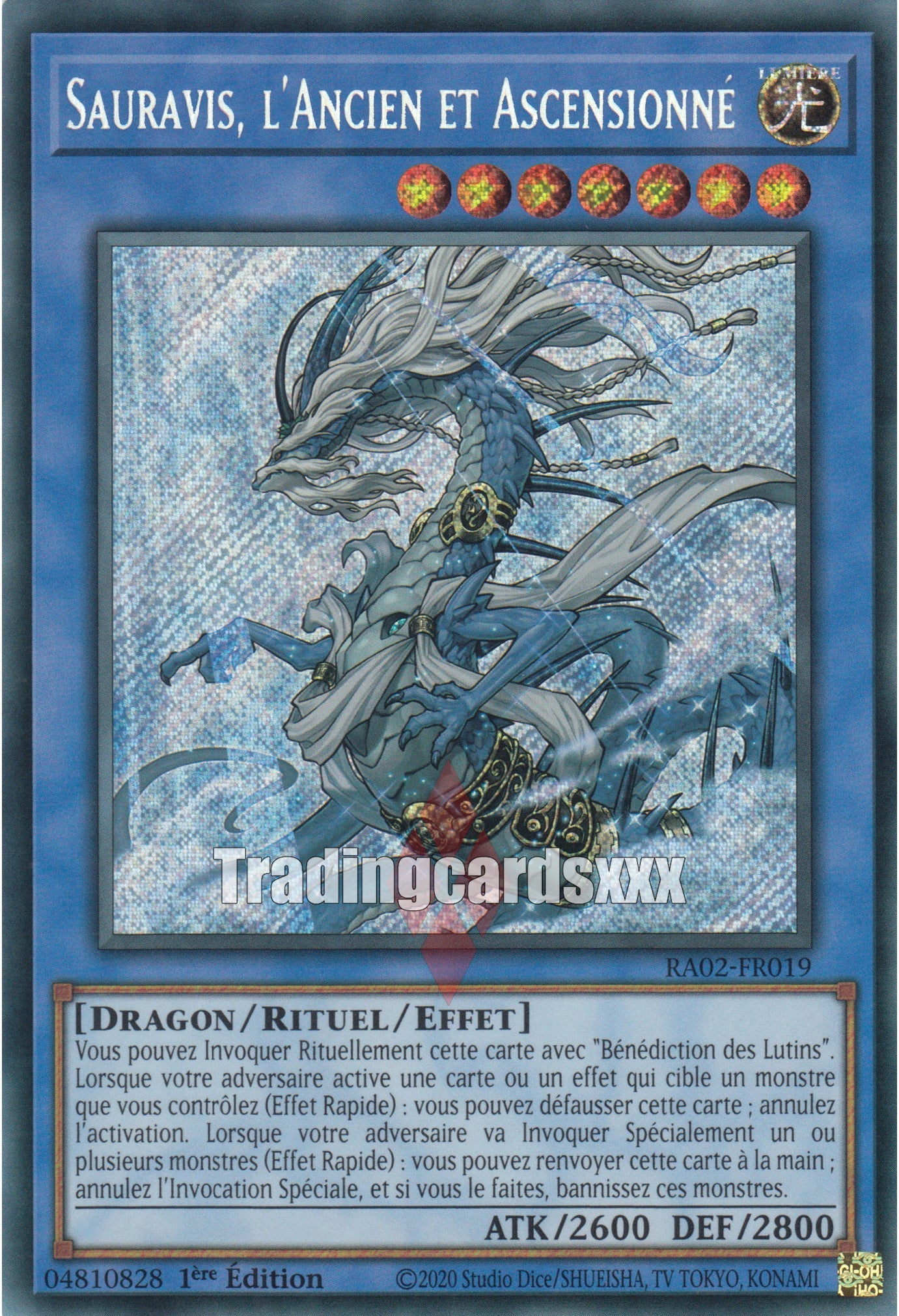yugioh sauravis deck Yu-Gi-Oh! Sauravis, l'Ancien et Ascensionné : RA02-FR019 – Tradingcardsxxx