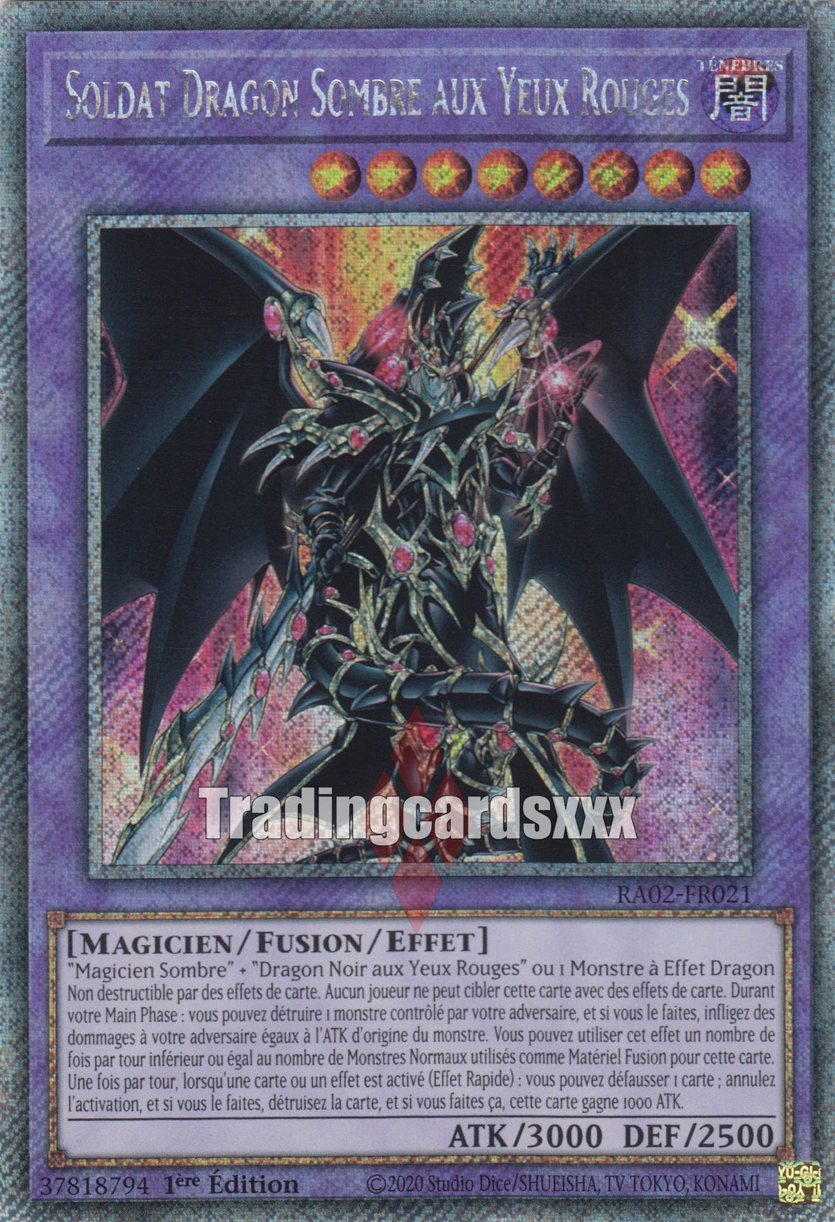 Yu-Gi-Oh! Soldat Dragon Sombre aux Yeux Rouges : RA02-FR021