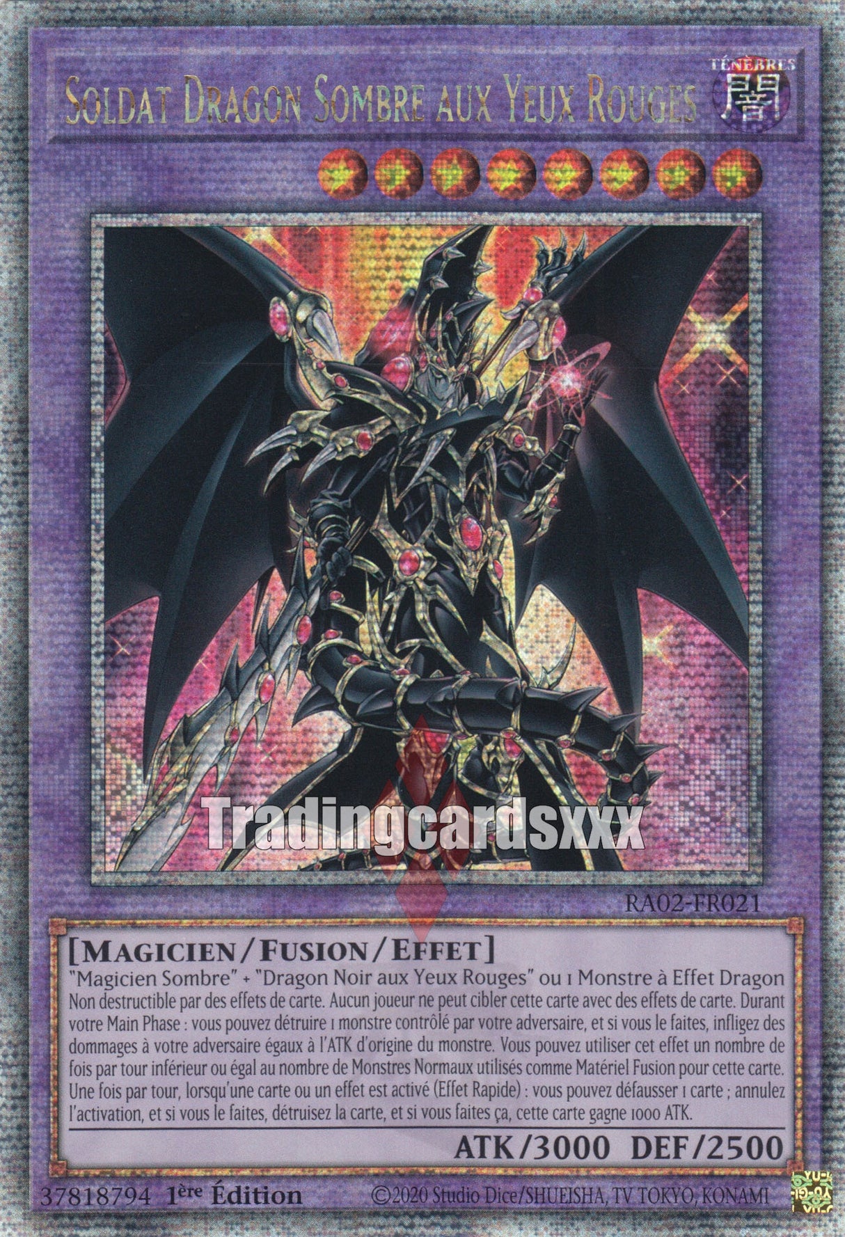 Yu-Gi-Oh! Soldat Dragon Sombre aux Yeux Rouges : RA02-FR021