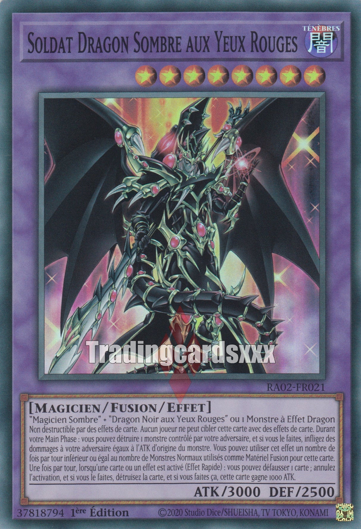 Yu-Gi-Oh! Soldat Dragon Sombre aux Yeux Rouges : RA02-FR021