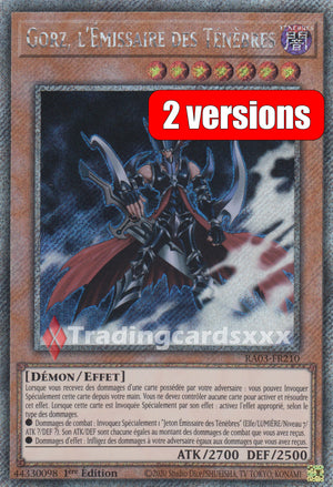 yugioh gorz deck Yu-Gi-Oh! Gorz, l'Émissaire des Ténèbres : RA03-FR210 – Tradingcardsxxx