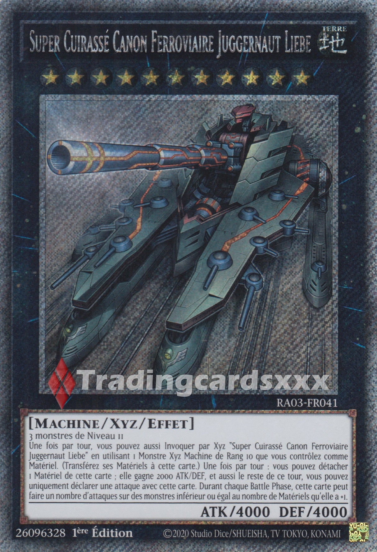 Yu-Gi-Oh! Super Cuirassé Canon Ferroviaire Juggernaut Liebe : RA03-FR041