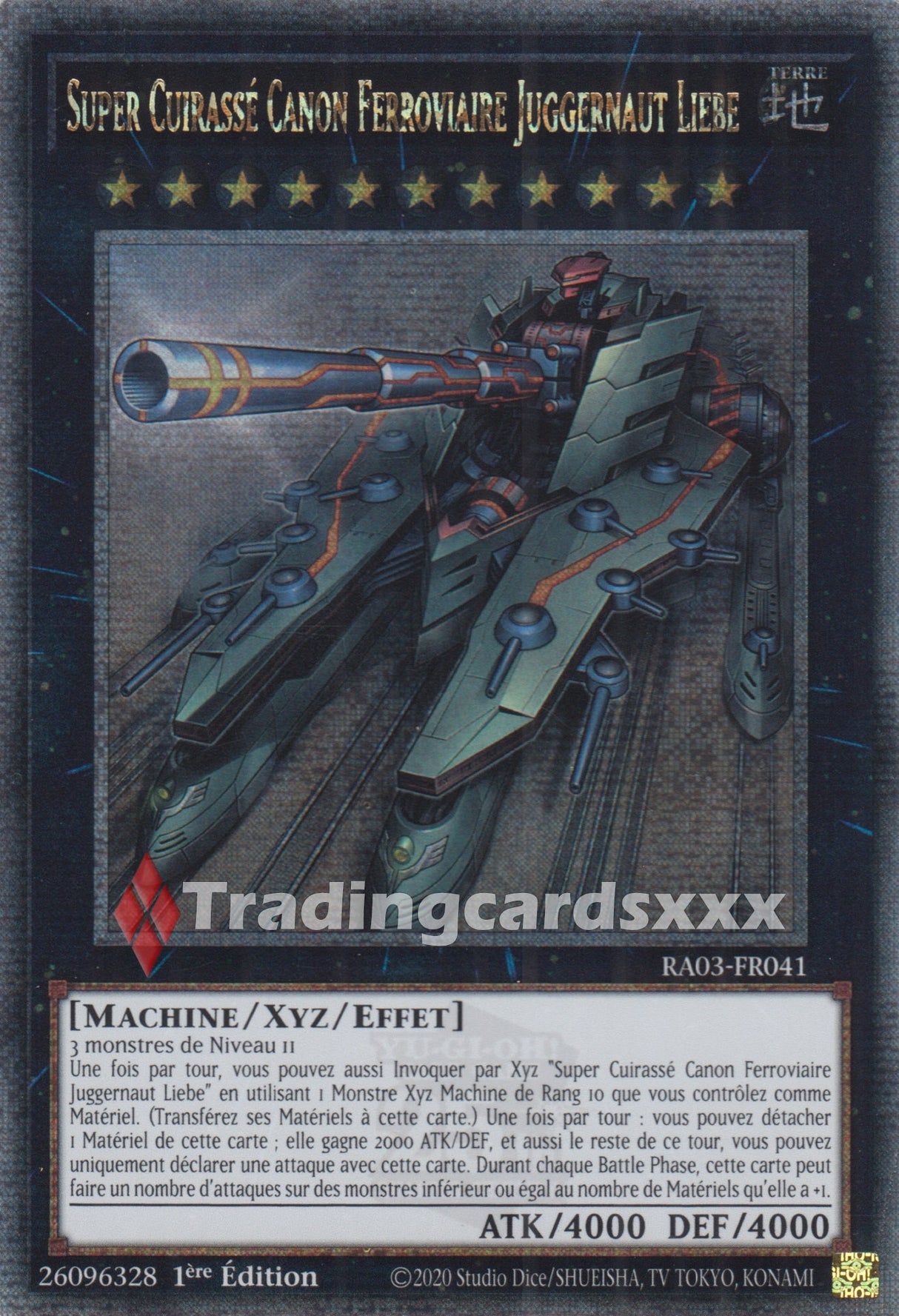 Yu-Gi-Oh! Super Cuirassé Canon Ferroviaire Juggernaut Liebe : RA03-FR041