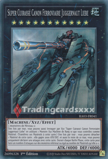 Yu-Gi-Oh! Super Cuirassé Canon Ferroviaire Juggernaut Liebe : RA03-FR041