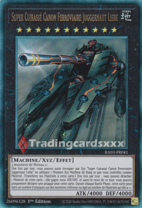 Yu-Gi-Oh! Super Cuirassé Canon Ferroviaire Juggernaut Liebe : RA03-FR041