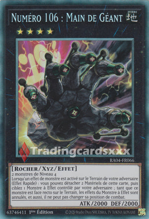 Yu-Gi-Oh! Numéro 106 : Main de Géant : RA04-FR066