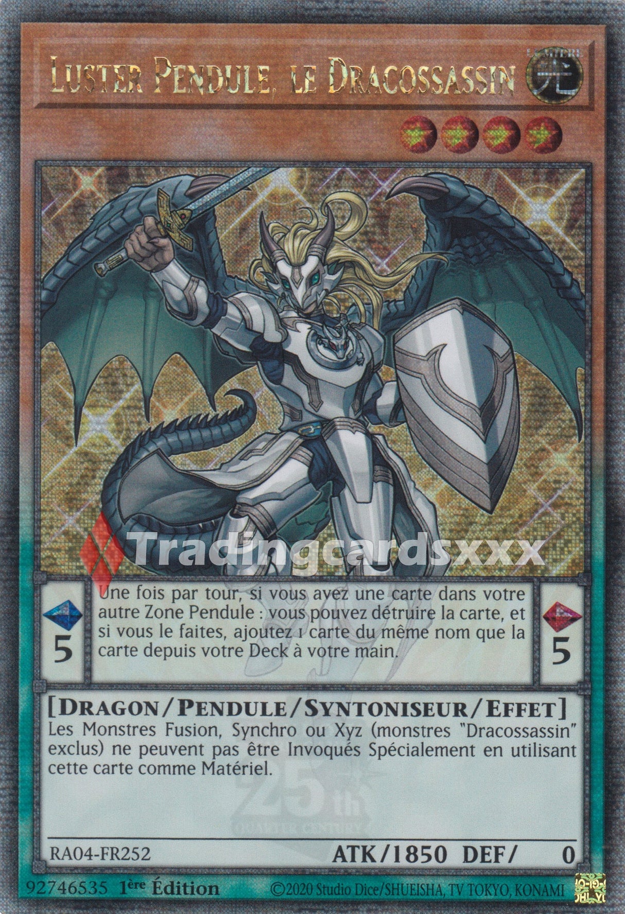 Yu-Gi-Oh! Luster Pendule, le Dracossassin : QCSE RA04-FR252