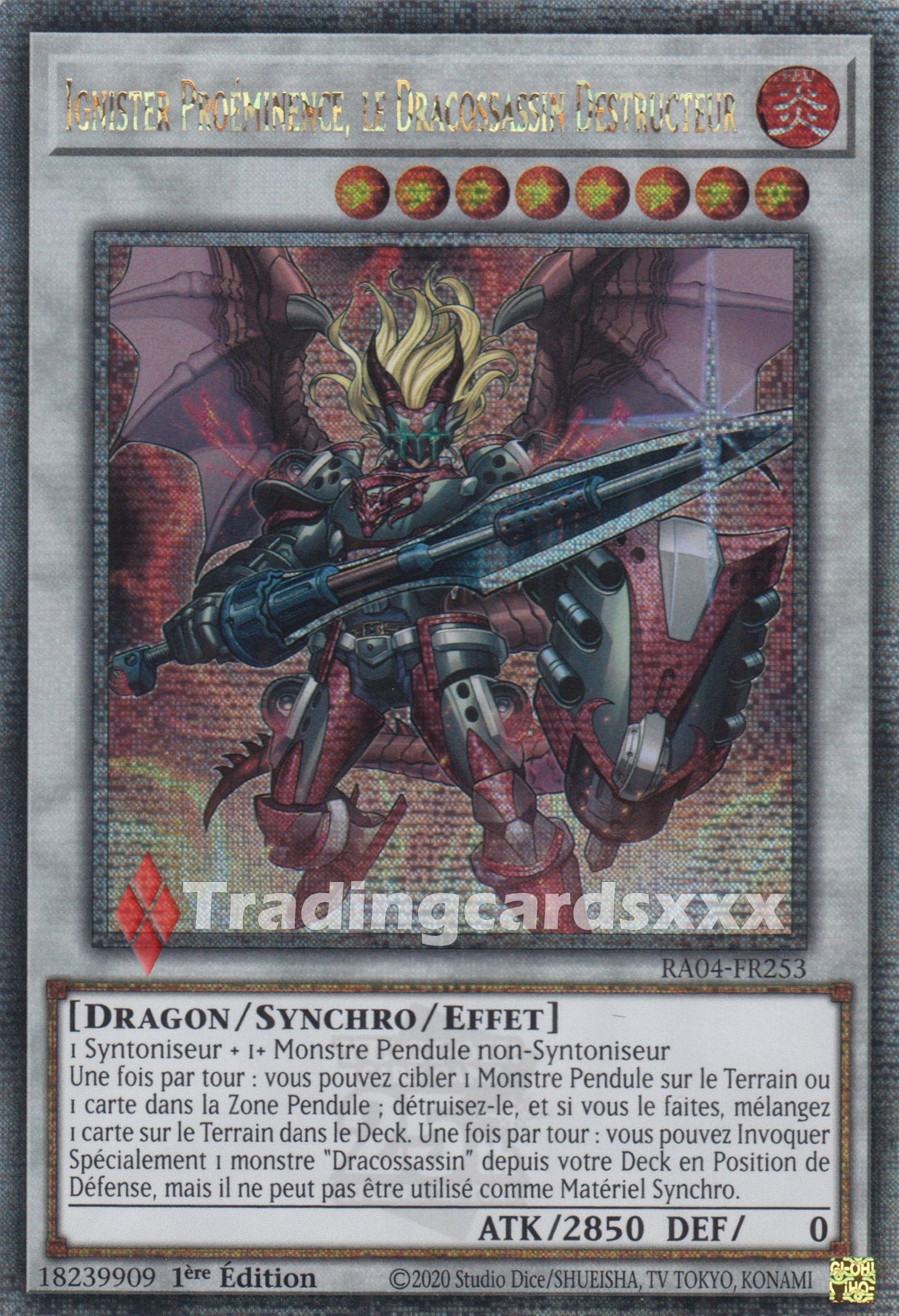 Yu-Gi-Oh! Ignister Proéminence, le Dracossassin Destructeur : QCSE RA04-FR253