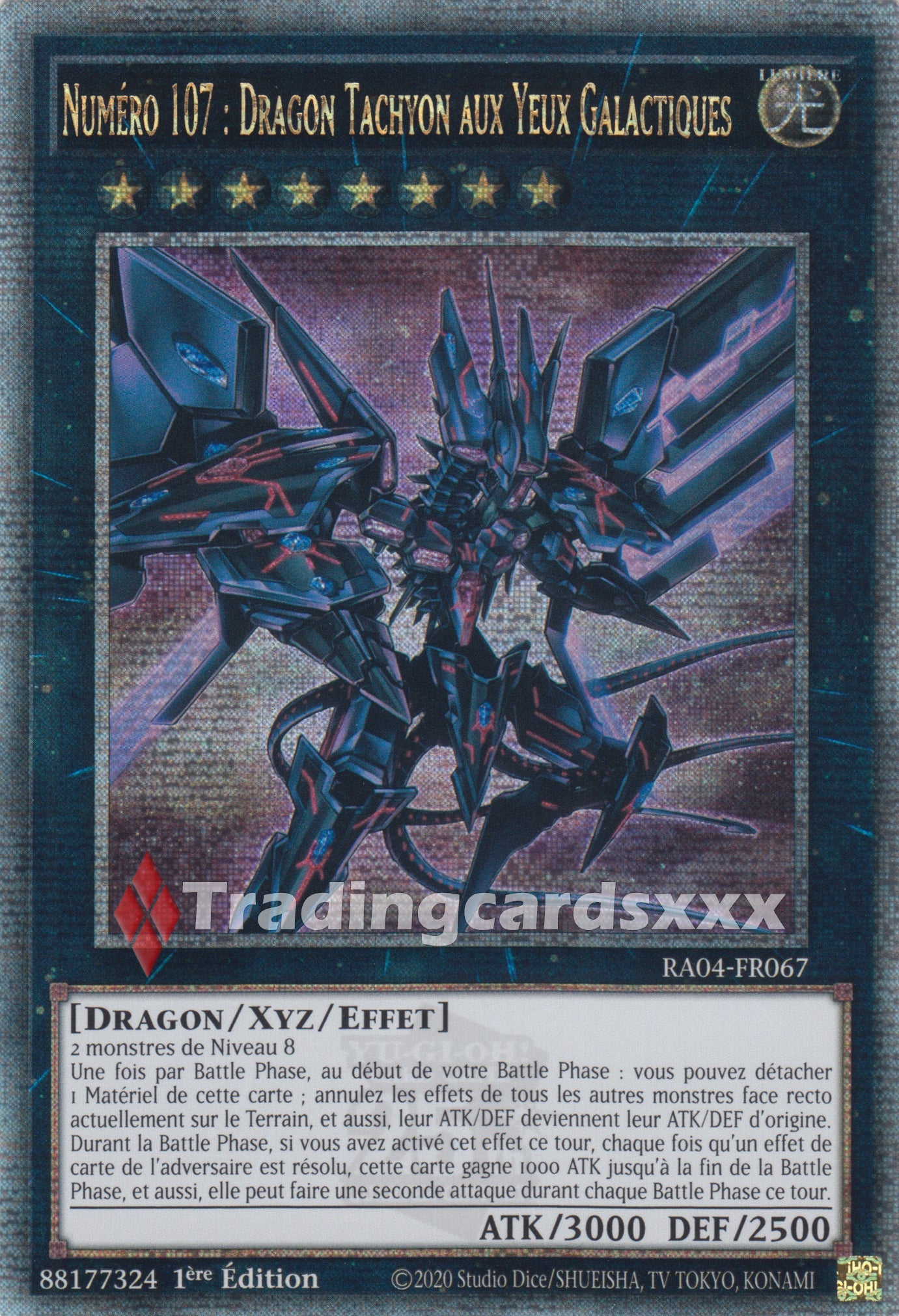 yugioh card number 107 Yu-Gi-Oh! Numéro 107 : Dragon Tachyon aux Yeux Galactiques : RA04-FR06 – Tradingcardsxxx