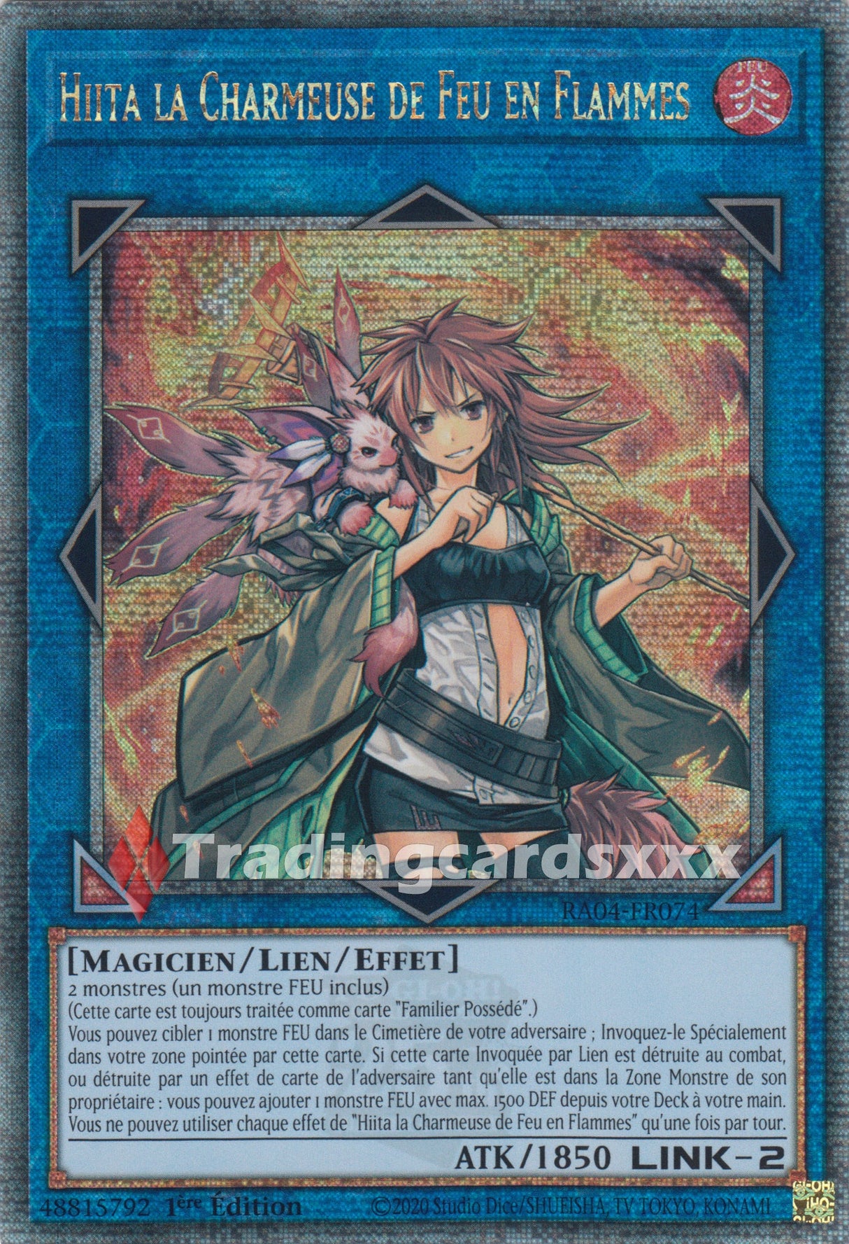 Yu-Gi-Oh! Hiita la Charmeuse de Feu en Flammes : RA04-FR074
