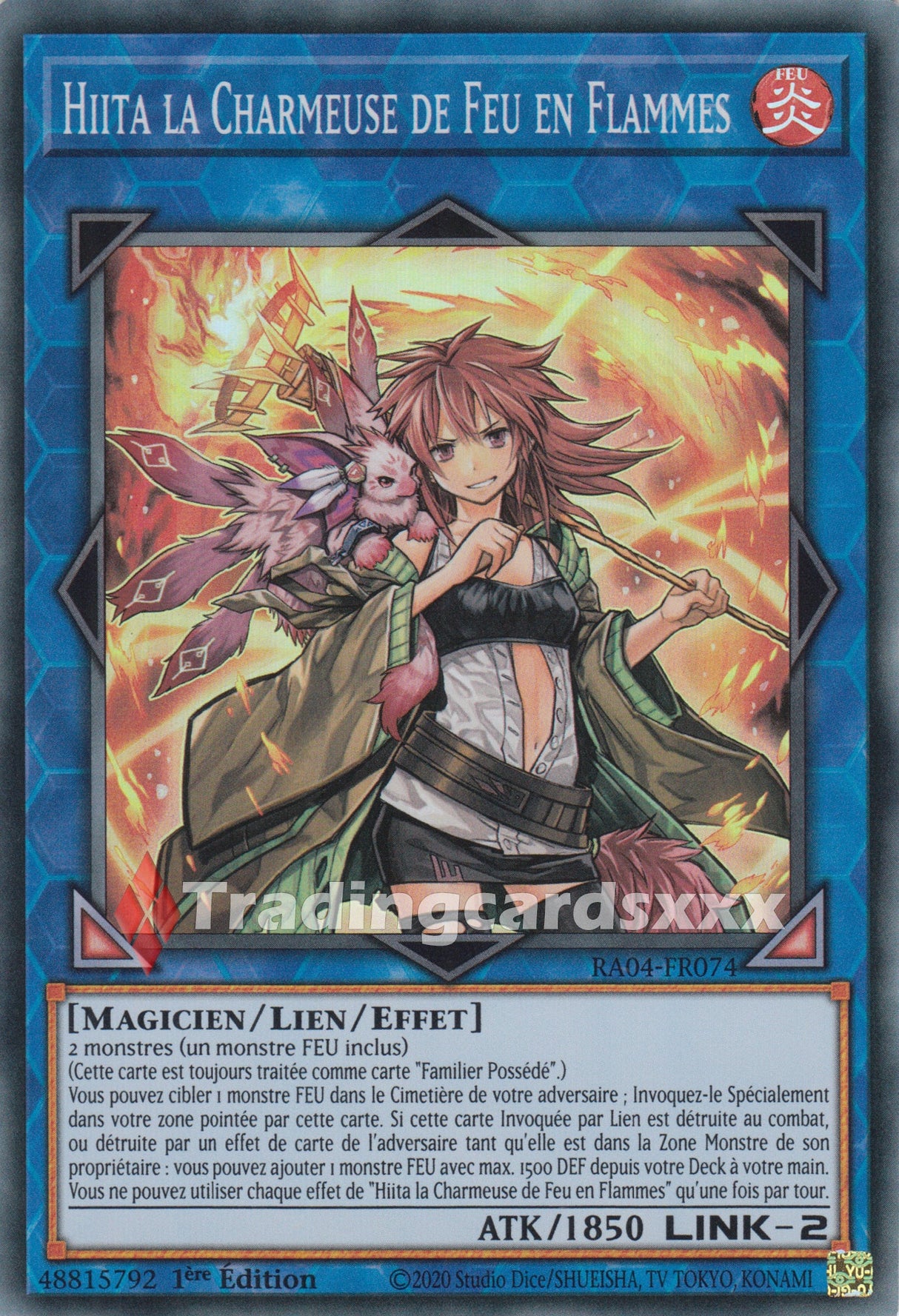 Yu-Gi-Oh! Hiita la Charmeuse de Feu en Flammes : RA04-FR074