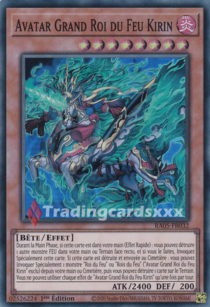 Yu-Gi-Oh! Avatar Grand Roi du Feu Kirin : SR RA05-FR032