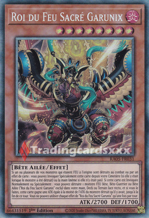 Yu-Gi-Oh! Roi du Feu Sacré Garunix : CR RA05-FR031