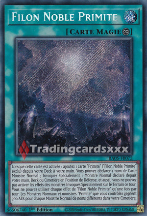 Yu-Gi-Oh! Filon Noble Primite : SE RA05-FR072