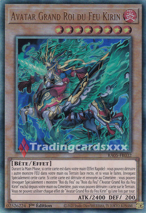 Yu-Gi-Oh! Avatar Grand Roi du Feu Kirin : UL RA05-FR032