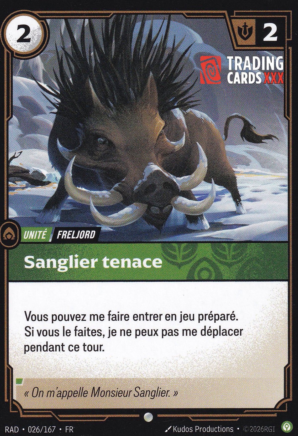 Riftbound - Sanglier tenace : C RAD-026/167 FR