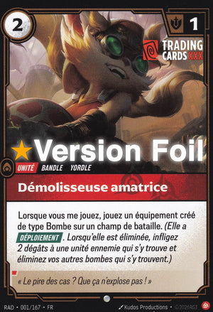 Riftbound - Démolisseuse amatrice : Foil C RAD-001/167 FR