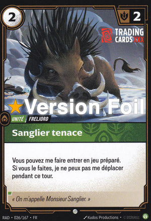 Riftbound - Sanglier tenace : Foil C RAD-026/167 FR