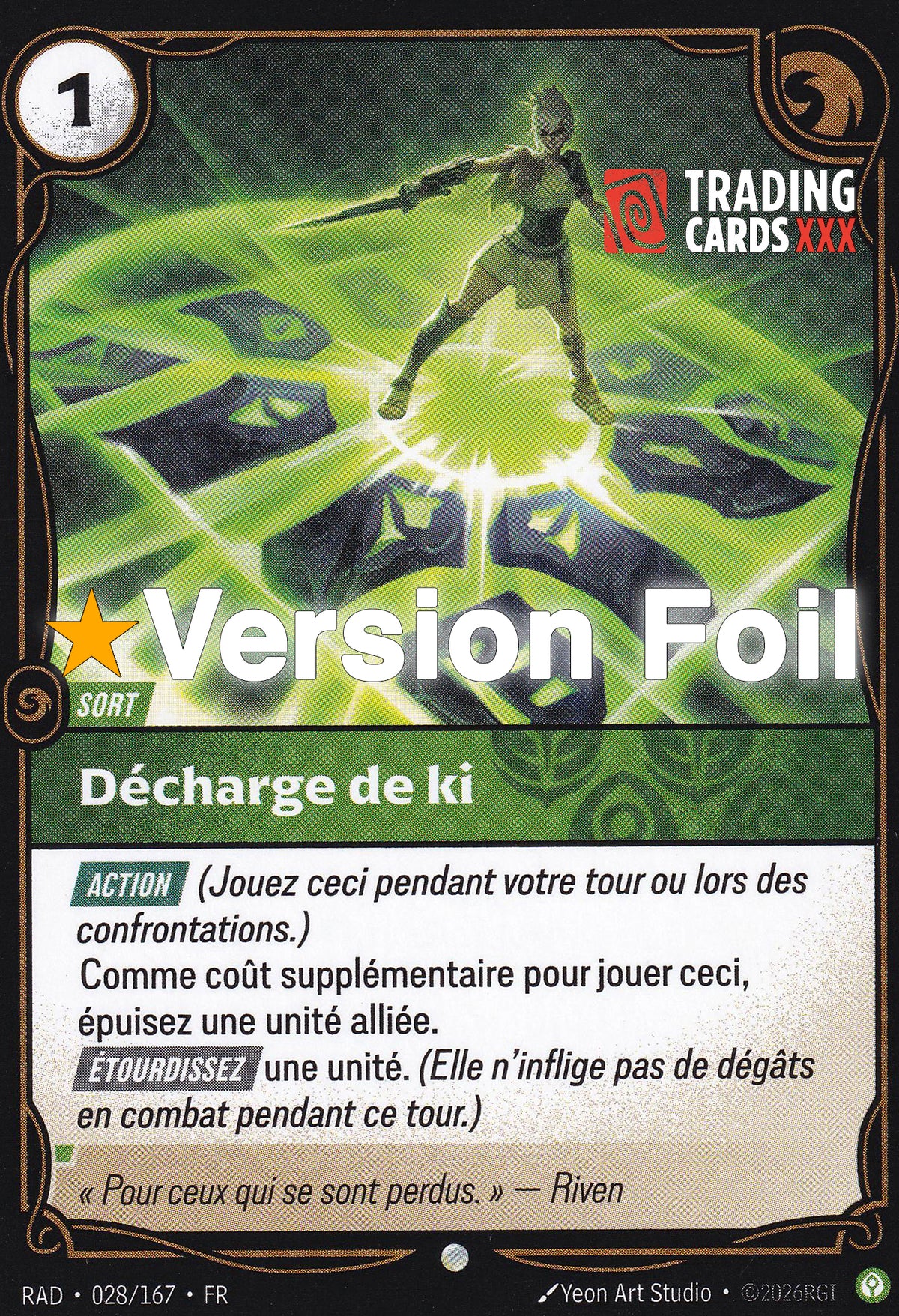 Riftbound - Décharge de ki : Foil C RAD-028/167 FR