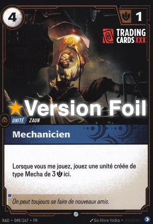 Riftbound - Mecanicien : Foil C RAD-049/167 FR