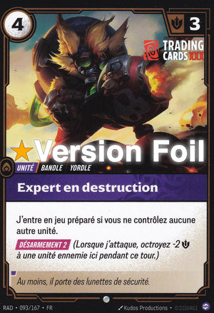 Riftbound - Expert en destruction : Foil C RAD-093/167 FR