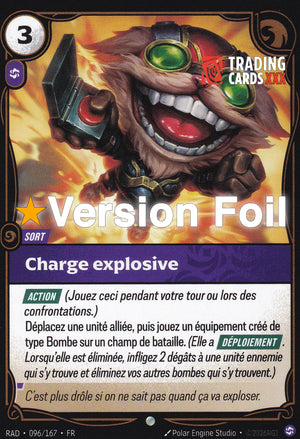 Riftbound - Charge explosive : Foil C RAD-096/167 FR