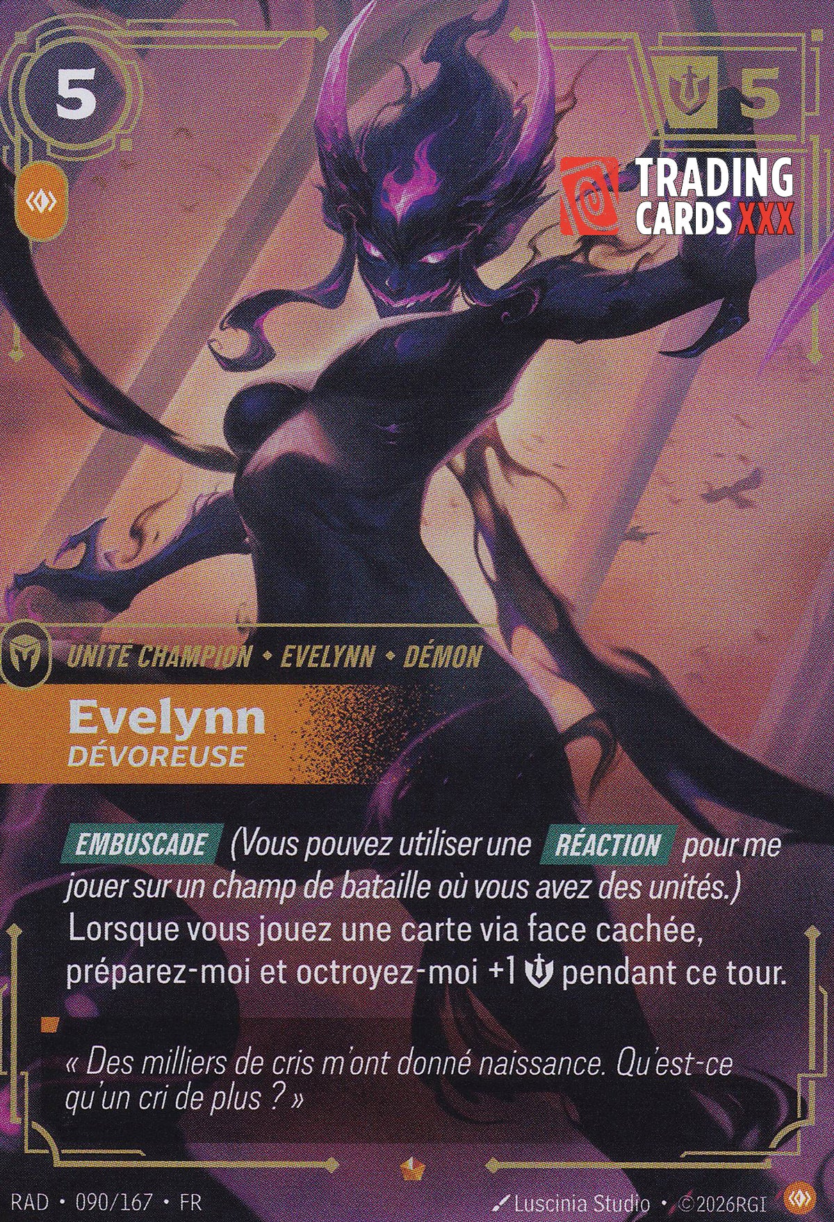 Riftbound - Evelynn, Dévoreuse : EPIC RAD-090/167 FR