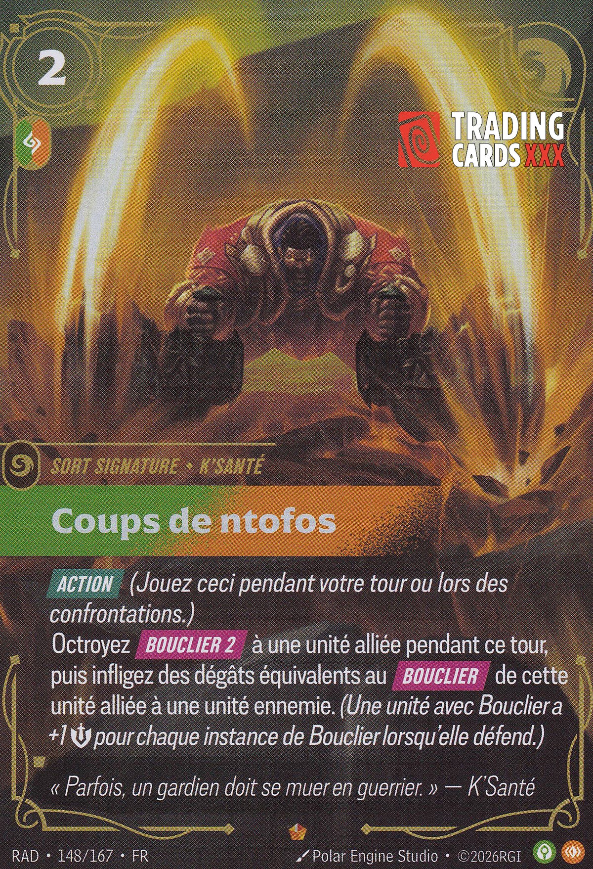Riftbound - K'Santé, Coups de ntofos : EPIC RAD-148/167 FR