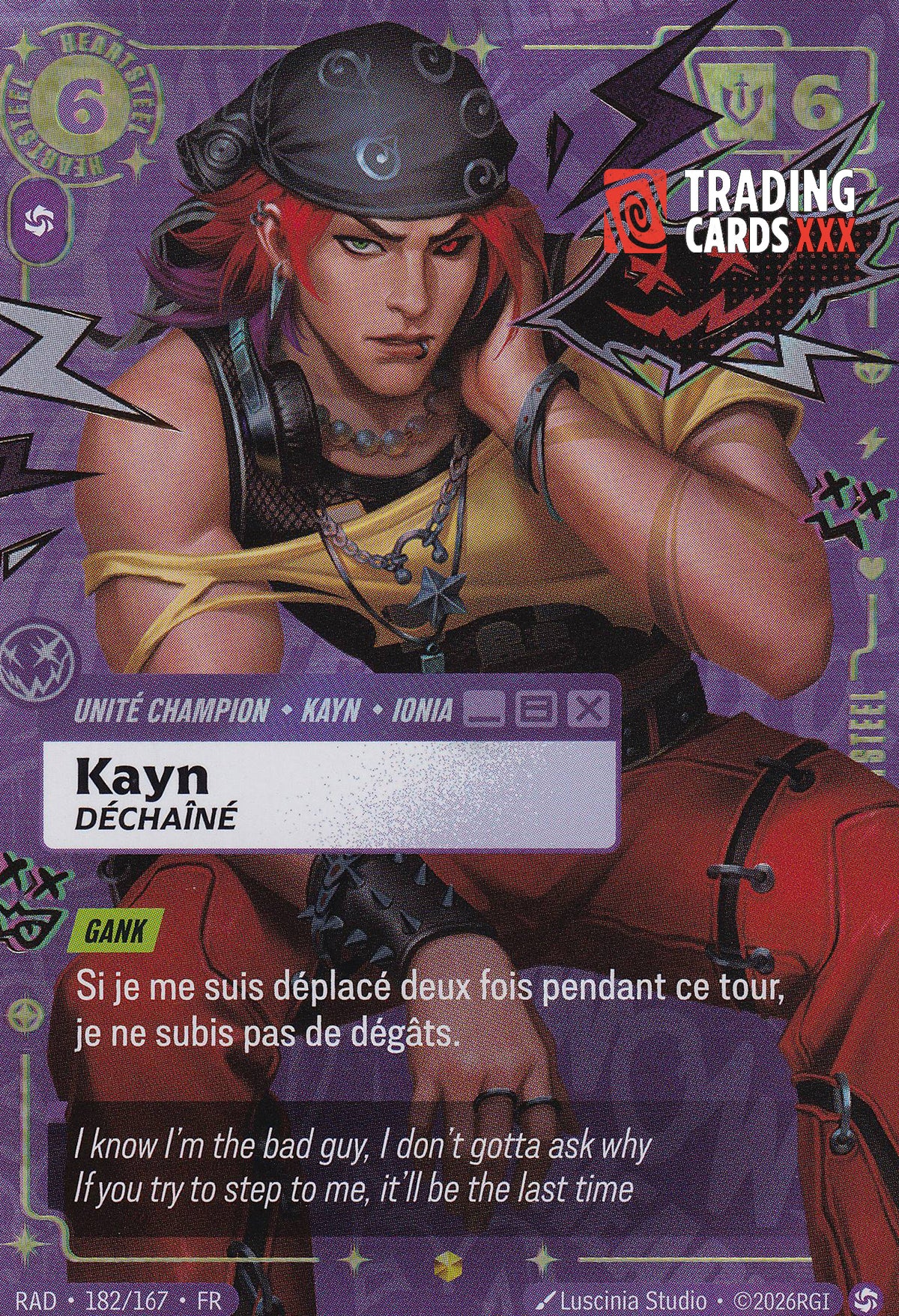 Riftbound - Kayn, Déchainé «HEARTSTEEL» : Ovn SH RAD-182/167 FR