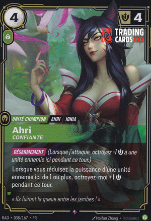 Riftbound - Ahri, Confiante : R RAD-038/167 FR