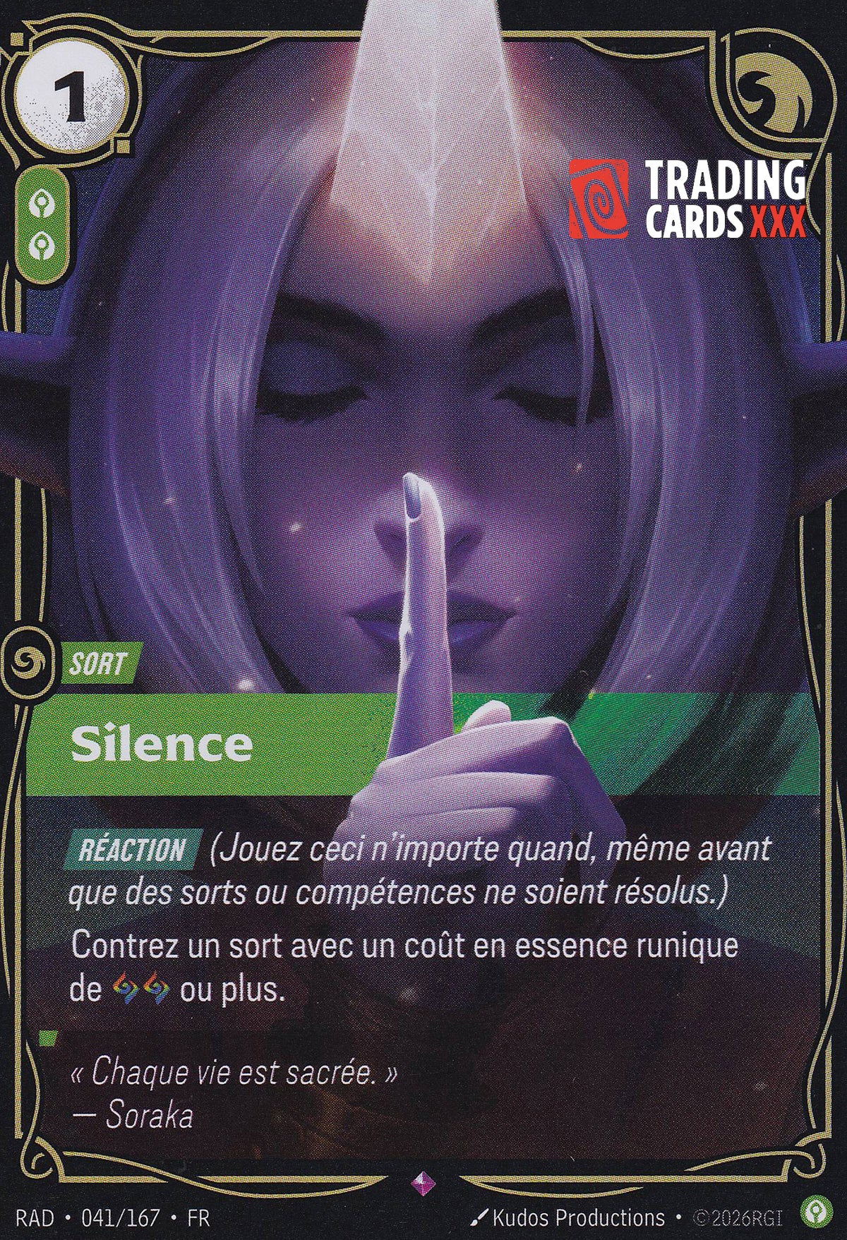 Riftbound - Silence : R RAD-041/167 FR