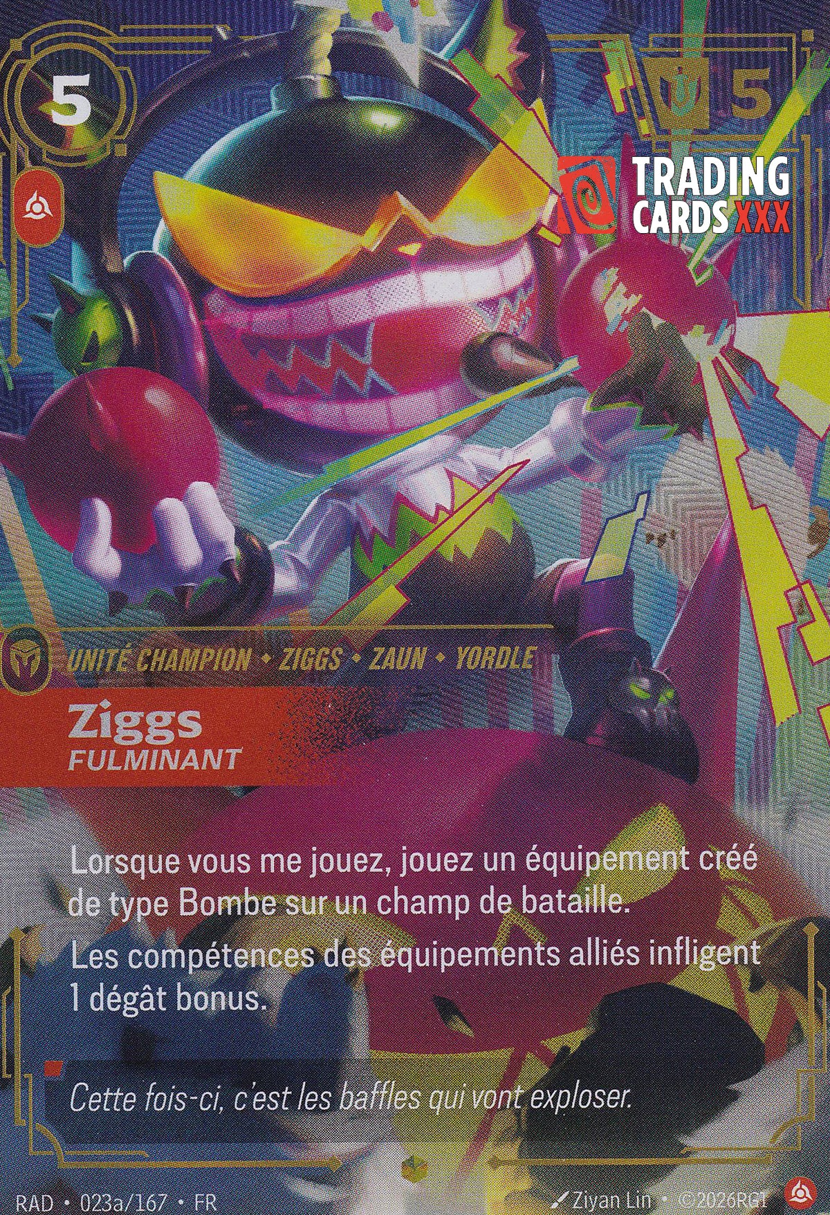 Riftbound - Ziggs, Fulminant : Alt SH RAD-023a/167 FR