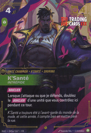 Riftbound - K'Santé, Intrépide : Alt SH RAD-045a/167 FR