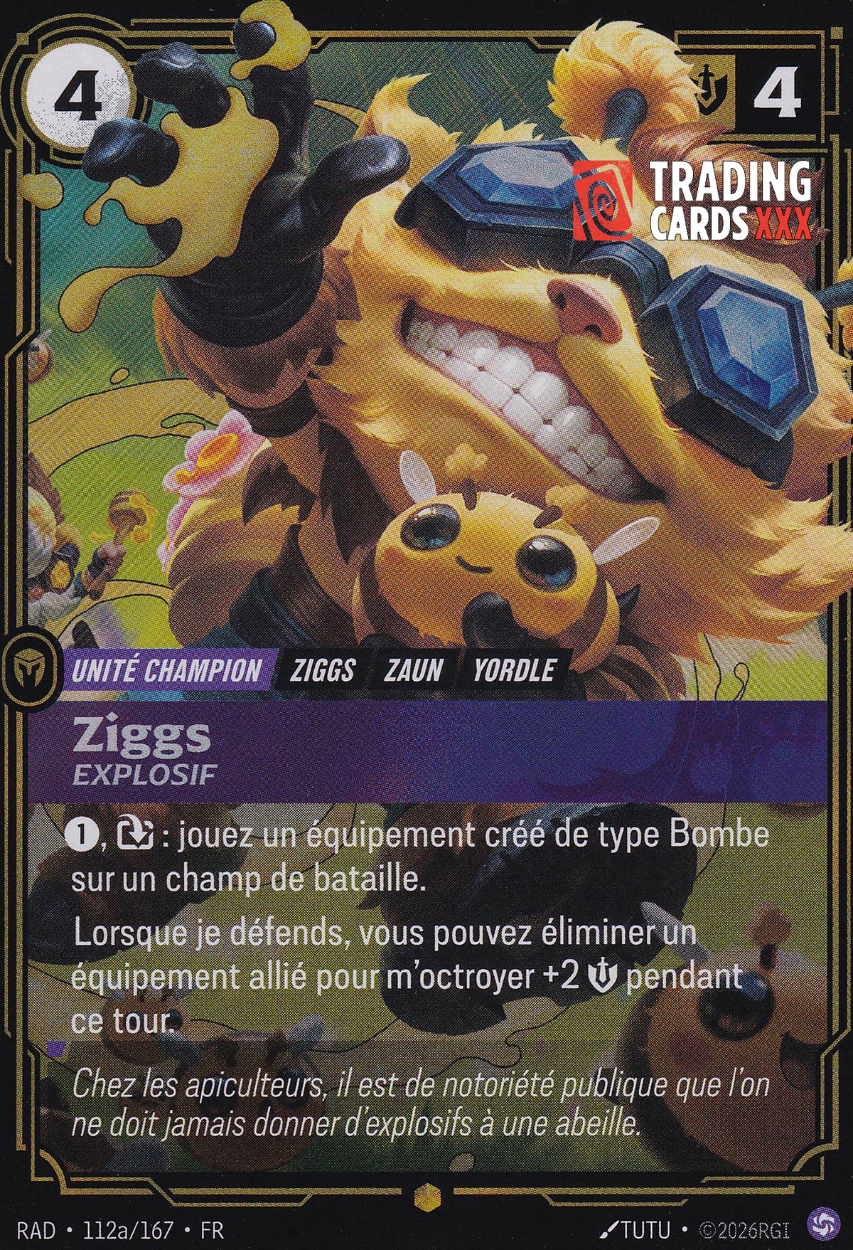 Riftbound - Ziggs, Explosif : Alt SH RAD-112a/167 FR