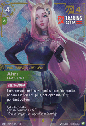 Riftbound - Ahri, Confiante «KD/A» : Sp SH RAD-SP1/005 FR