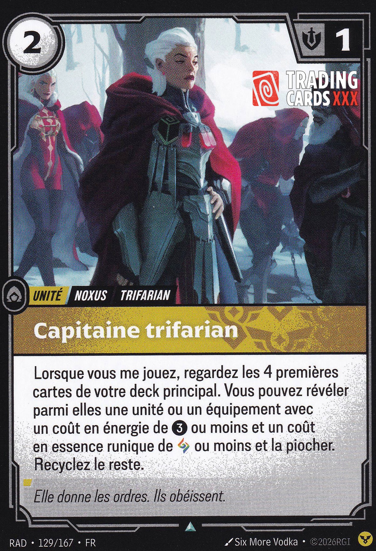 Riftbound - Capitaine trifarian : UC RAD-129/167 FR