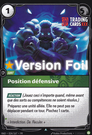 Riftbound - Position défensive : Foil UC RAD-034/167 FR