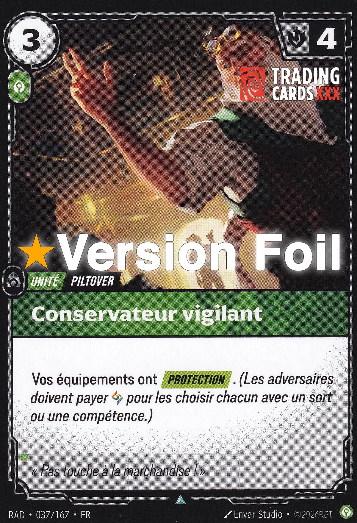Riftbound - Conservateur vigilant : Foil UC RAD-037/167 FR