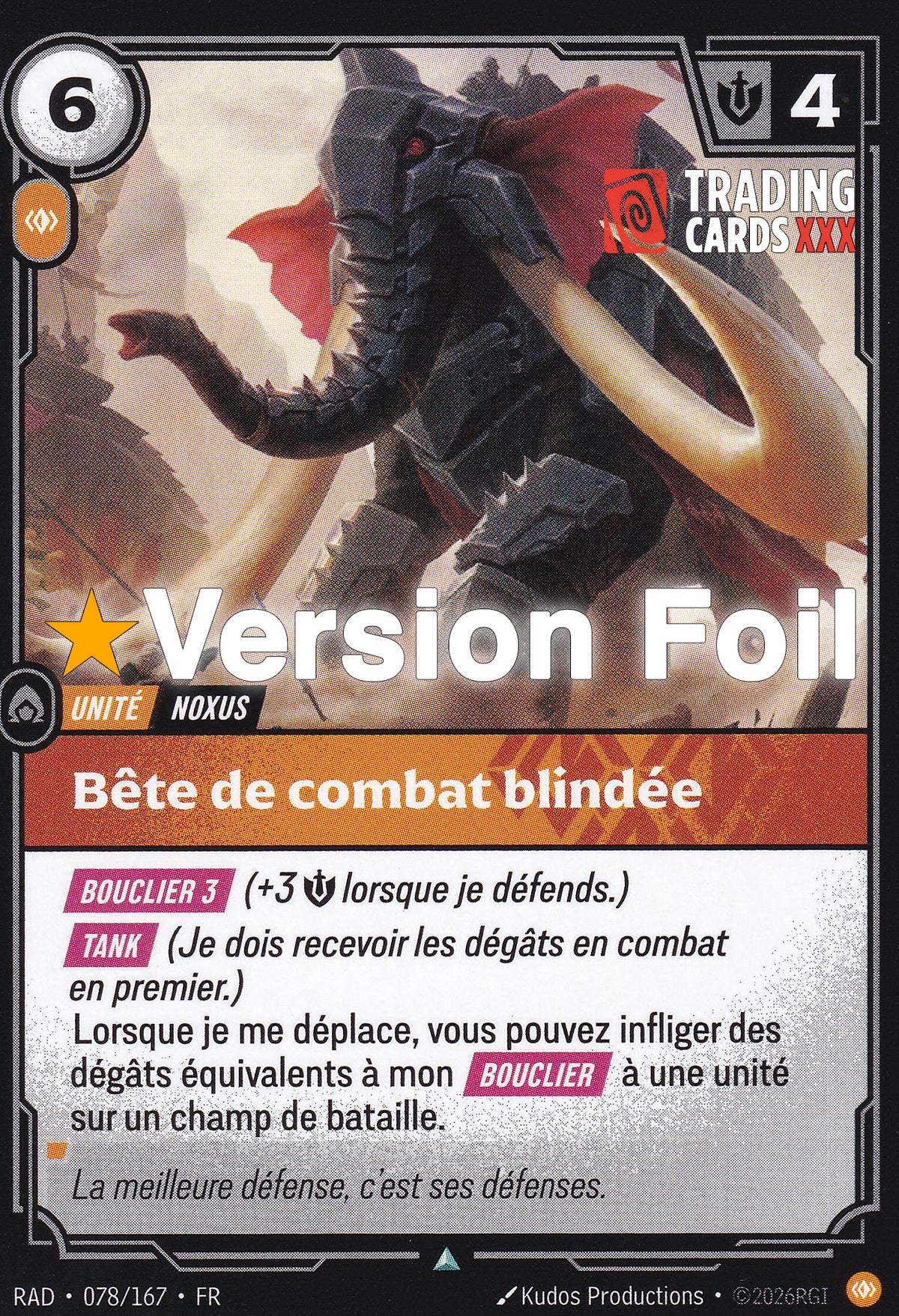 Riftbound - Bête de combat blindée : Foil UC RAD-078/167 FR
