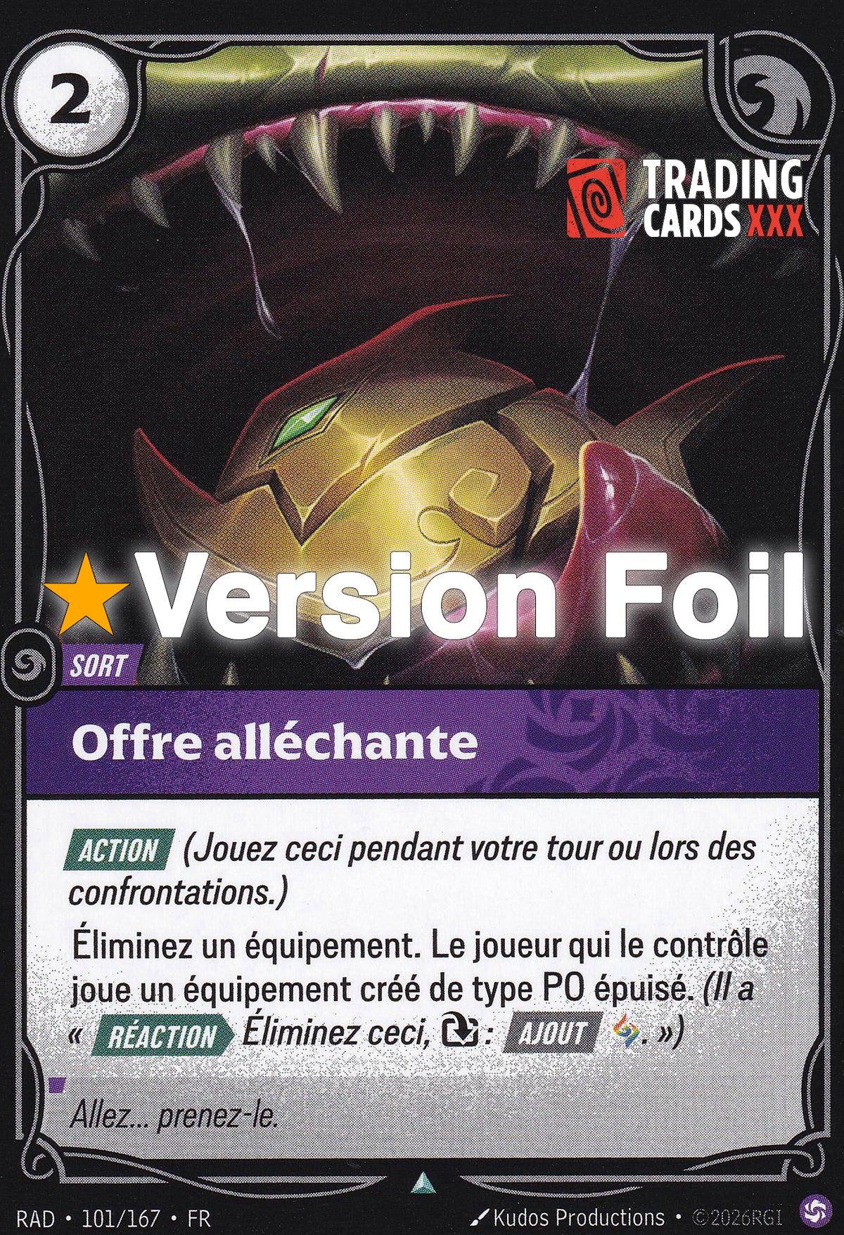 Riftbound - Offre alléchante : Foil UC RAD-101/167 FR