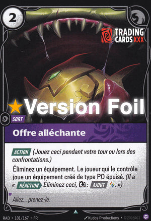 Riftbound - Offre alléchante : Foil UC RAD-101/167 FR