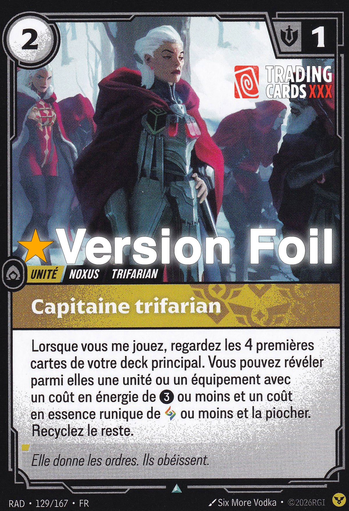 Riftbound - Capitaine trifarian : Foil UC RAD-129/167 FR