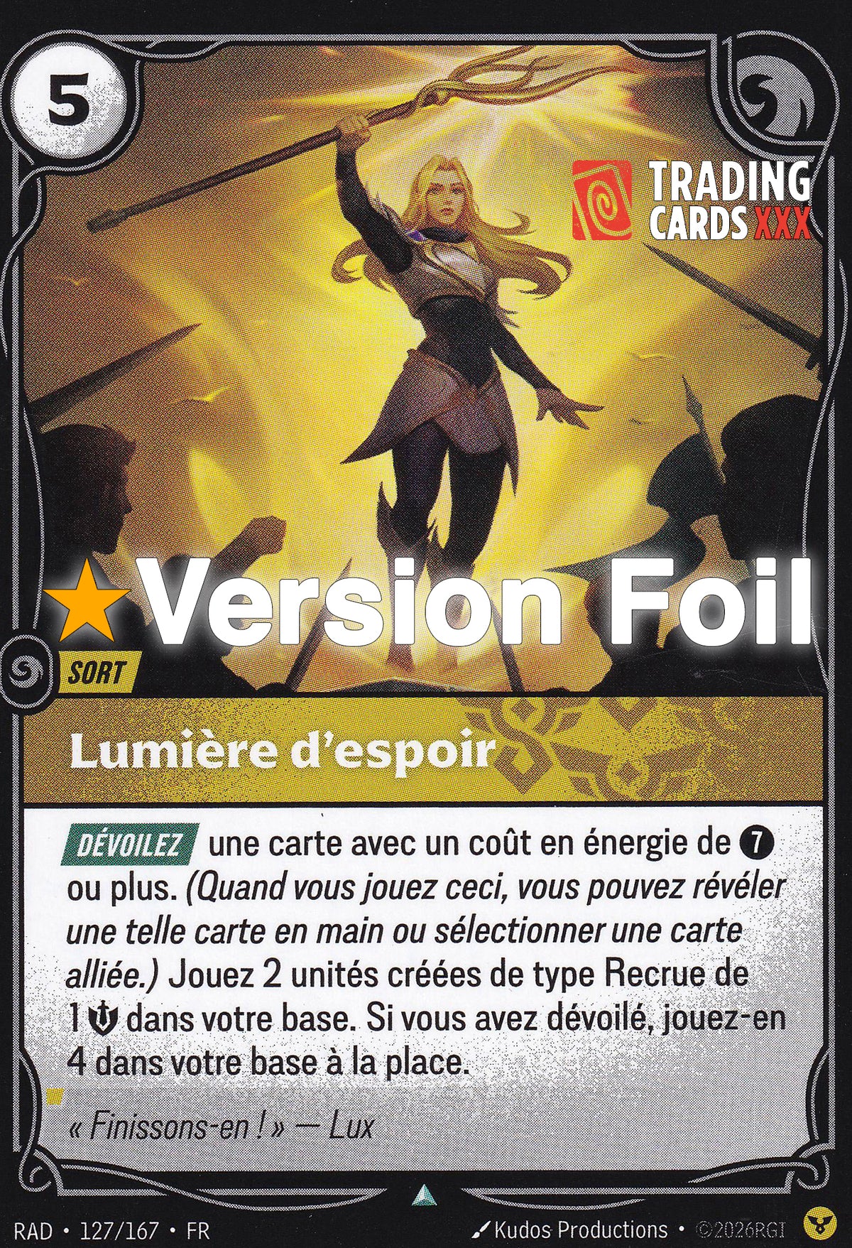 Riftbound - Lumière d'espoir : Foil UC RAD-127/167 FR