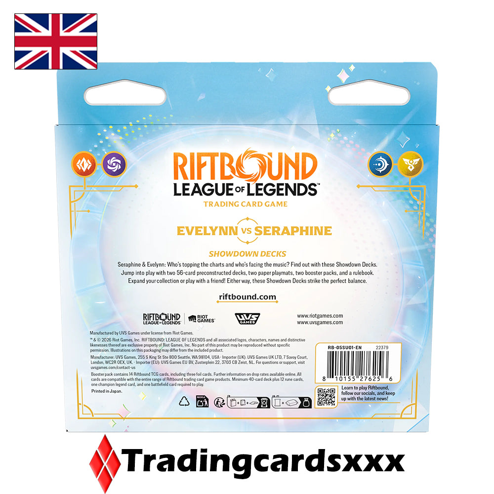 Riftbound TCG | League Of Legends - Decks Confrontation Set 5 Radiance : Evelynn vs Séraphine - VERSION ANGLAISE