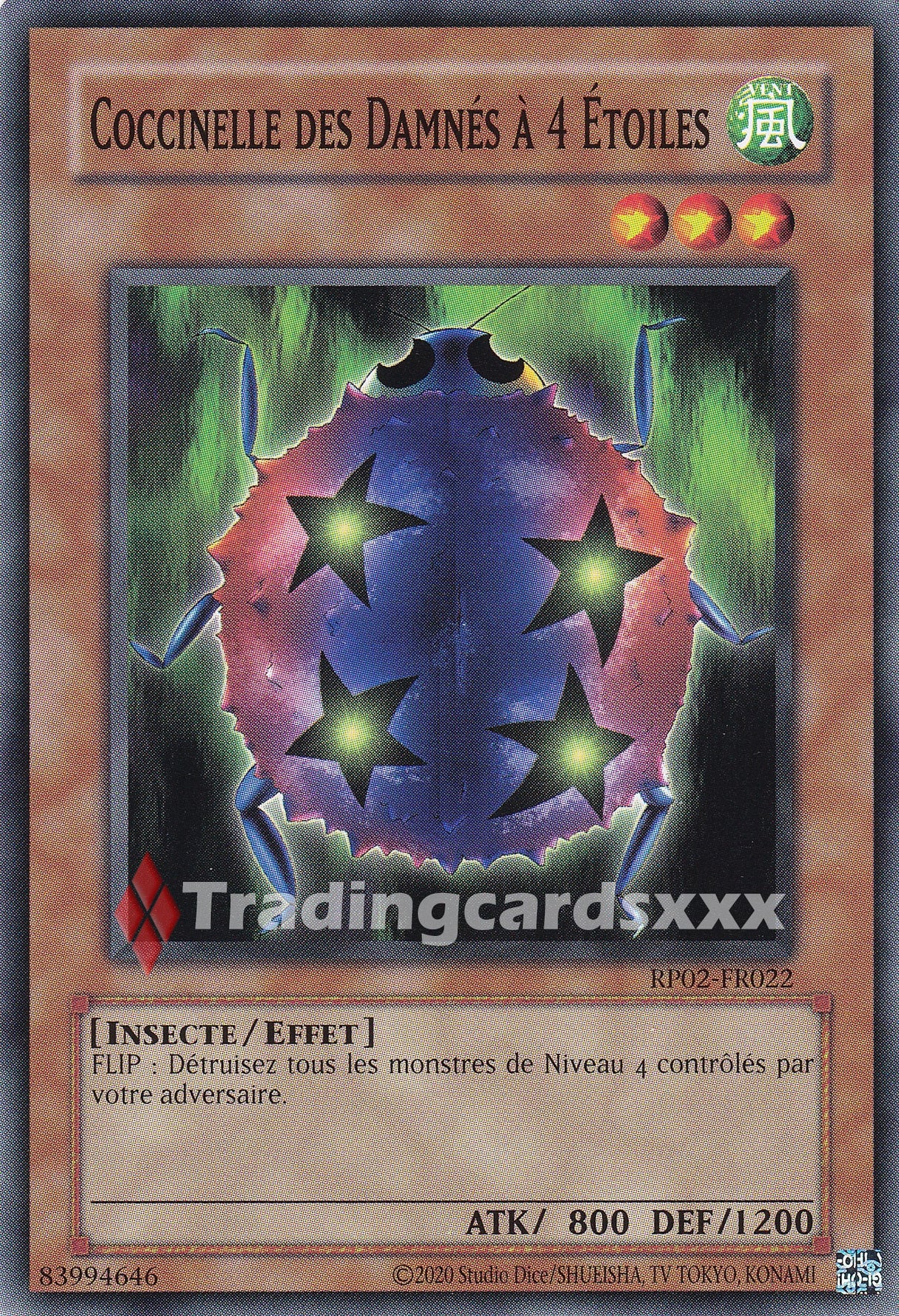 Yu-Gi-Oh! Coccinelle des Damnés à 4 Étoiles : C RP02-FR022