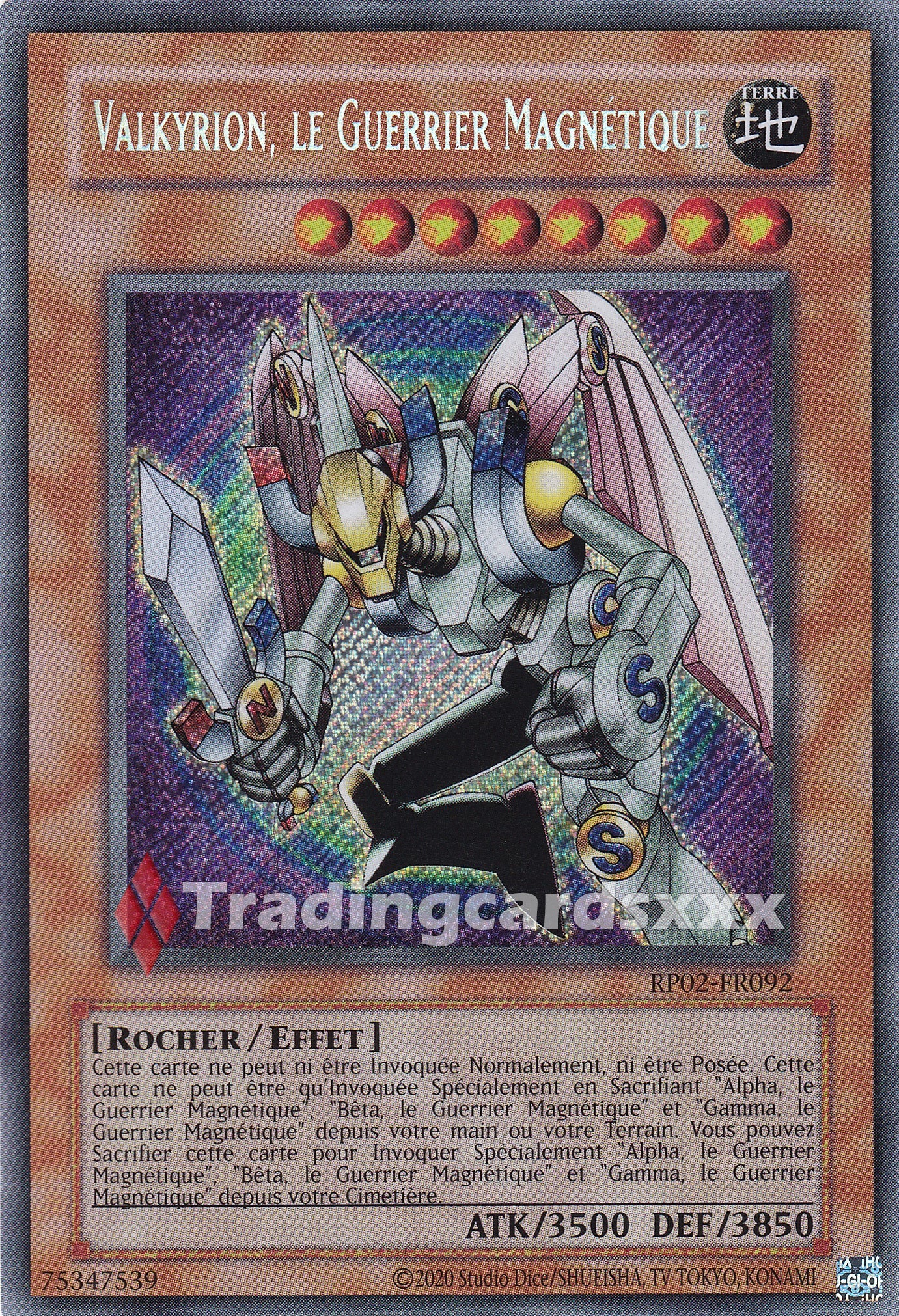 Carte Yu gi oh Alpha, le Guerrier Magnétique RP02 Fr089 Carte Yu gi oh Alpha, le Guerrier Magnétique RP02 Fr089