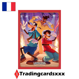 Disney Lorcana TCG - 65 Protèges Cartes STANDARD Sleeves : Dingo & Max