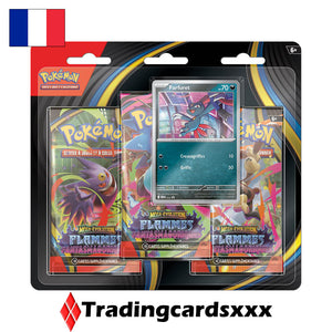 Pokémon - Lot de 2 Tri Pack de 3 boosters ME02 Flammes Fantasmagoriques : Farfuret & Dimoret